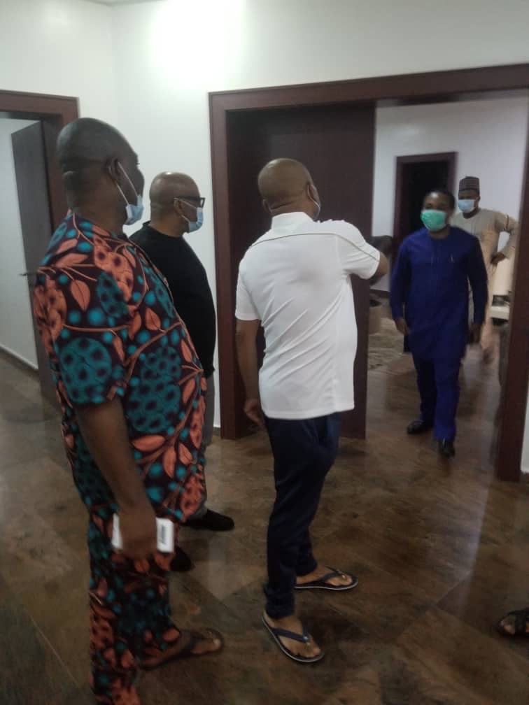 Moment, they arrived Senator Kalu's residence