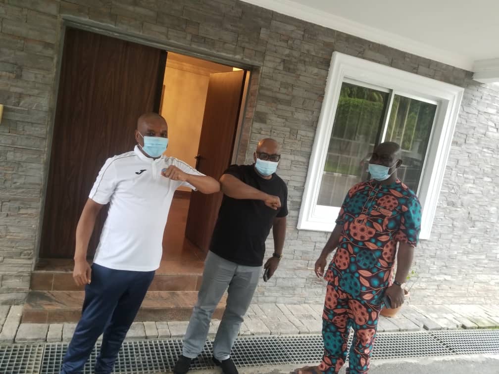 Moment, they arrived Senator Kalu's residence