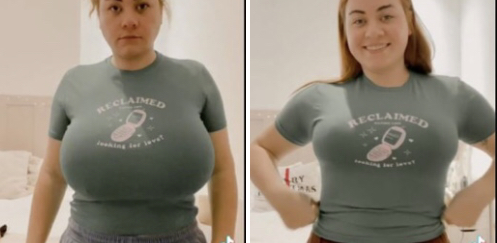 Woman with 34HH breasts say men beg her for pictures in exchange for  donations to her surgery